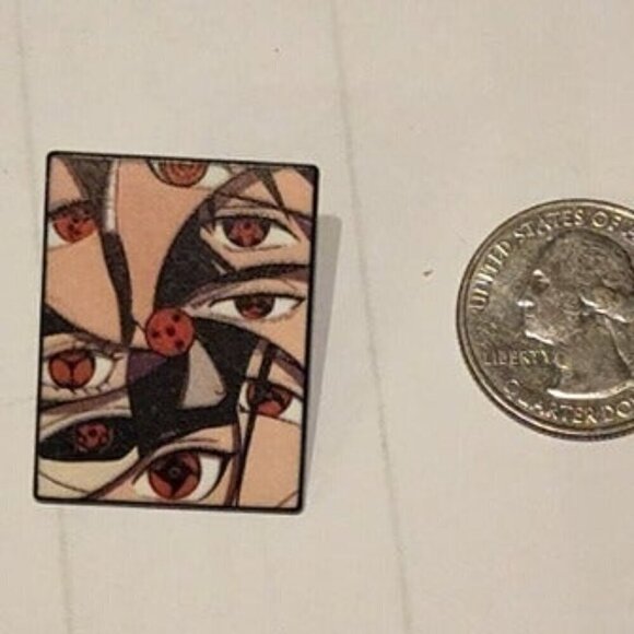 Uchiha Legacy: All-Sharingan Eyes Naruto Enamel Pin - Picture 2 of 3